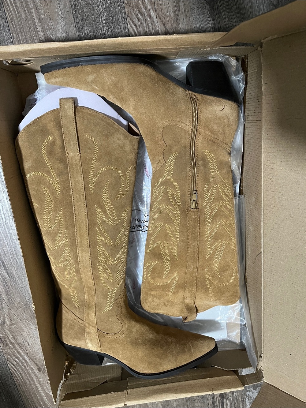 Coconuts by Matisse Tan Suede Western Knee Boots